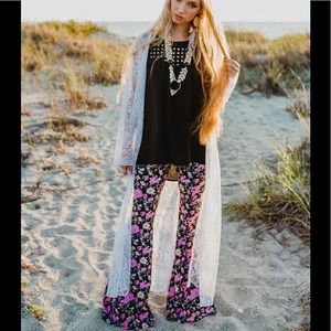 Kapri Couture Bohemian Bell Bottom Floral Pants